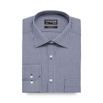 The Collection Big and tall navy gingham regular fit shirt
